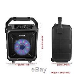 PA Party Speaker System Bluetooth Big Led Portable Stereo Tailgate Loud With Mic