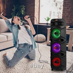 1/2Packs 8 Woofer Bluetooth Party Speaker Super Loud Heavy Bass Sound System
