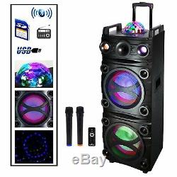 10 Sub Bluetooth Portable Party Speaker Top Led Projection Dome Wireless MIC