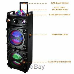 10 Sub Bluetooth Portable Party Speaker Top Led Projection Dome Wireless MIC