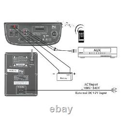 10'' Subwoofer Bluetooth Party Speaker LED Lights USB SD Input FM Radio Portable