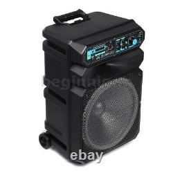 12 2000W Portable bluetooth Speaker Sound System DJ Party with Mic&Remote Control