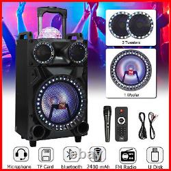 12 3000W Portable Party Bluetooth Speaker System Subwoofer Stereo With Mic Remote