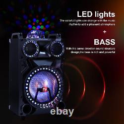 12 Bluetooth Portable Party Speaker Loud Heavy Bass Sound Speaker FM AUX with Mic