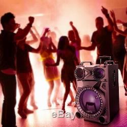 12 Portable Bluetooth Pa Dj Party Speaker Lights Usb Rechargeable Battery MIC