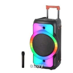 12 Portable Bluetooth Party Speaker 2000W Heavy Bass System with Mic