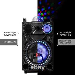 12'' Portable Bluetooth Speaker Heavy Bass Sound Party Speaker FM AUX with mic USA