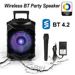 12 Portable Speaker Party DJ PA System Wireless Stereo with Mic US