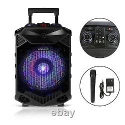 12 Portable Wireless Speaker Party DJ PA System Wireless Stereo with Mic US
