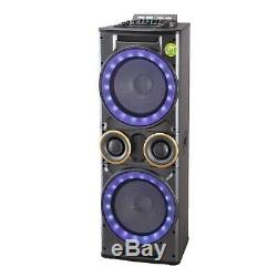12x2 Inch Large Woofer Tweeter Combo Fm Usb Sd Bluetooth Speaker For Party