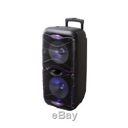 12x2 Inch Rechargeable Bluetooth Portable Speaker For Party With Wireless Mic