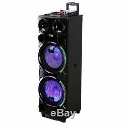 12x2 Inch Woofer Magnet Tweeter Dj Bluetooth Speakers Party With Usb Sd Ports