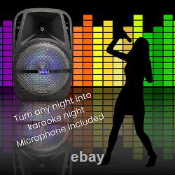 15 4600W Portable Bluetooth Speaker Sub woofer Heavy Bass Sound System Party