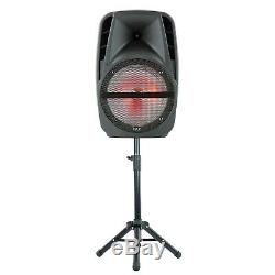 15 Bluetooth Rechargeable 7500W PA DJ Party Speaker with Stand Mic Remote Lights