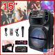 15 Bluetooth Speaker Portable Fm Subwoofer Heavy Bass Party Dj System Mic Aux