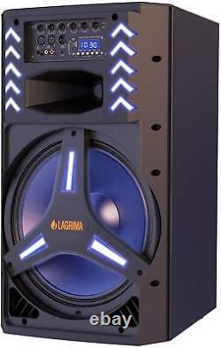 15-Inch 2-Way 1800W PA Speaker System DJ Karaoke Party Wireless Bluetooth