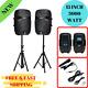 15 Inch Powered Active Speakers Pair With Stand 3000 Watt 2 Way Party Dj Pa Music