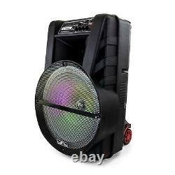 15 Portable Bluetooth Pa Dj Party Speaker Lights Usb Rechargeable Battery MIC