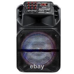 15 Portable Bluetooth Speaker Subwoofer Heavy Bass Party DJ System Mic AUX FM