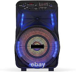 15 Portable Bluetooth Speaker with Stand Subwoofer Heavy Bass Party DJ System