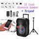 15'' Portable Karaoke Party Pa Dj Speaker System Bluetooth/usb/led/mic & Tripod
