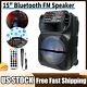 15 Wireless Portable Bluetooth Speaker Subwoofer Heavy Bass Sound System Party