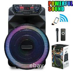 18 Woofer 4500W Portable Bluetooth Party Speaker Heavy Bass Sound WithMic Remote