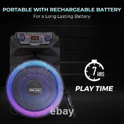 18 Woofer 4500W Portable Bluetooth Party Speaker Heavy Bass Sound WithMic Remote