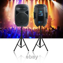 2-Pack 15 Inch DJ Powered PA Speakers PA Audio Party Active Speaker Stands Cable