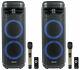 2 Rockville Go Party Zr10 Dual 10 Wireless Linking Led Bluetooth Speakers+mics