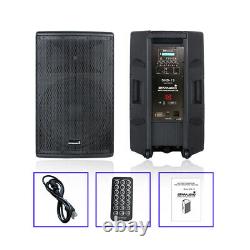 2-Way 15 Powered Active Speaker 4000W PA Bluetooth Party KTV Speaker 4-Ohm Bass