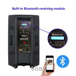 2-Way 15 Powered Active Speaker 4000W PA Bluetooth Party KTV Speaker 4-Ohm Bass