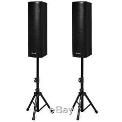 2000W Set of 2 Bi-Amplified Bluetooth Speakers Wedding Party 8 x 10 x 29.5 US