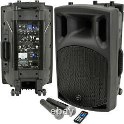 250W 15 Outdoor Portable PA System Bluetooth Karaoke Speaker Wireless Battery
