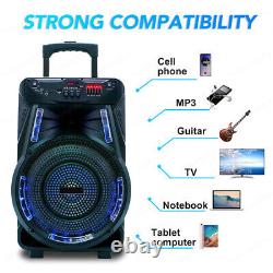 2700W Portable Bluetooth Speaker 15 Woofer Heavy Bass Party System withMic Tripod