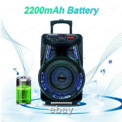 2700W Portable Bluetooth Speaker 15 Woofer Heavy Bass Party System withMic Tripod