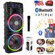 2800w Dual 12 Portable Bluetooth Party Speaker Subwoofer Heavy Bass Sound Withmic