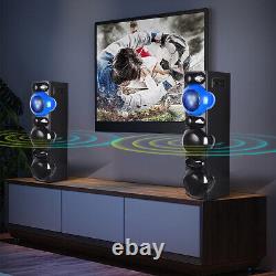 2PCS Bluetooth PA Speaker System 2 Channel Heavy Bass Party Speaker With Mic LED