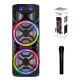 3000w Portable Bluetooth Karaoke Machine System Party Speaker Withled Light & Mic