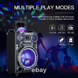 3000W Portable Bluetooth Speaker Sub woofer Heavy Bass Sound System Party With Mic