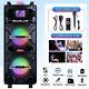 4,500w Bluetooth Speaker Rechargable Dual 10 Woofer Party Fm Karaok Dj Led Aux