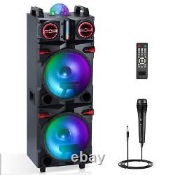 4500W Dual 10 Portable Bluetooth Party Speaker Subwoofer Party Karaok WithRemote