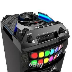5.25 Inch Bluetooth Speakers Party Woofer Tweeter With Led Lights, Mic Input