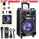 5000w Portable Loud Bluetooth Speaker System 12 Subwoofer Party Star Projector
