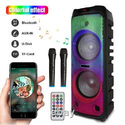 5100W Bluetooth Large Party Speaker System Dual 12 SubWoofer Karaoke DJ PA USB