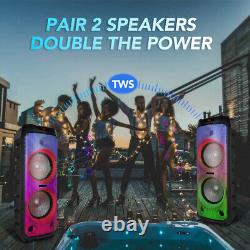 5100W Bluetooth Large Party Speaker System Dual 12 SubWoofer Karaoke DJ PA USB