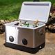 54 Quart Brekx Party Cooler With Bluetooth Speakers Stainless Steel