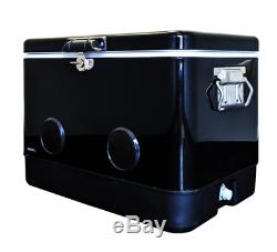 54 Quart BREKX Party Cooler with High-Powered Bluetooth Speakers Black
