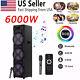 6000w 3 X 12 Karaoke Bluetooth Party Speaker With Mic Dynamic Led Light Remote