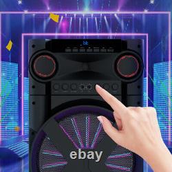 6000W 3 X 12 Karaoke Bluetooth Party Speaker with Mic Dynamic LED Light Remote